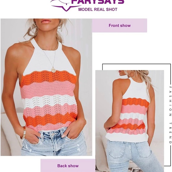 FARYSAYS Crewneck Knit Tank Tops EUC - Picture 4 of 4